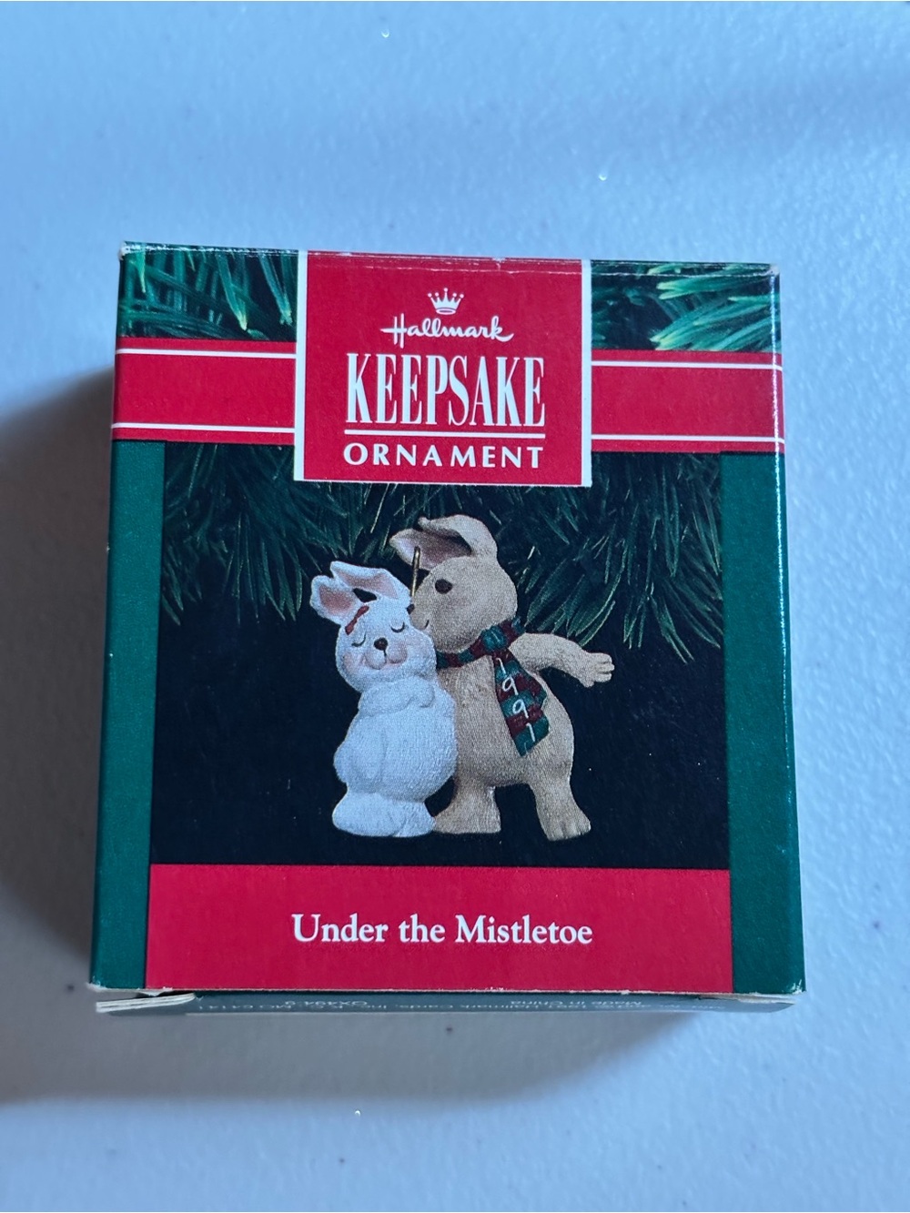 Hallmark Keepsake Ornament Under the Mistletoe 1991
